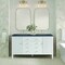 James Martin Vanities 60'' Double Vanity, Bright White w/ 3 CM Charcoal Soapstone Quartz Top 485-V60D-BW-3CSP - alternate 2